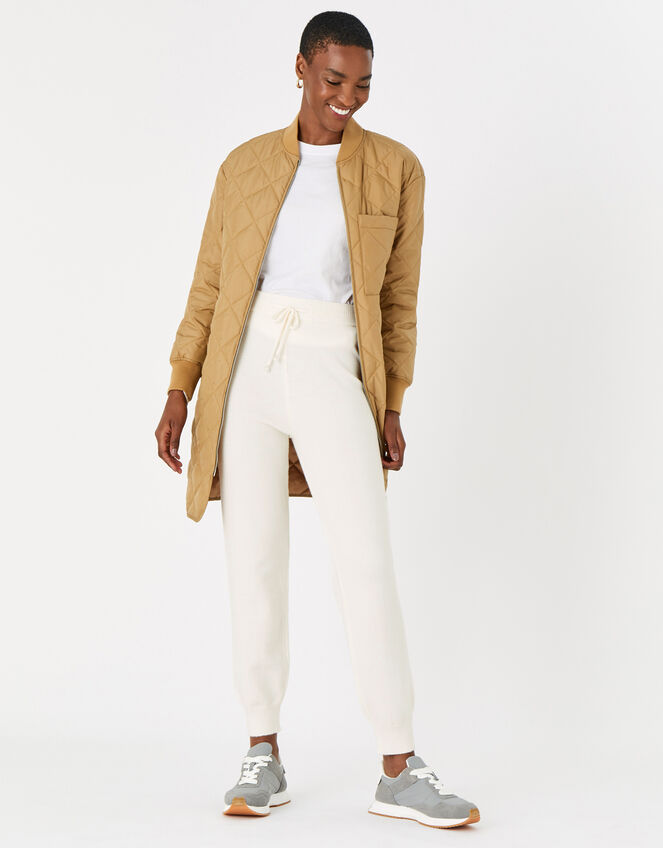 Pearl Detail Cuffed Joggers, Cream (CREAM), large