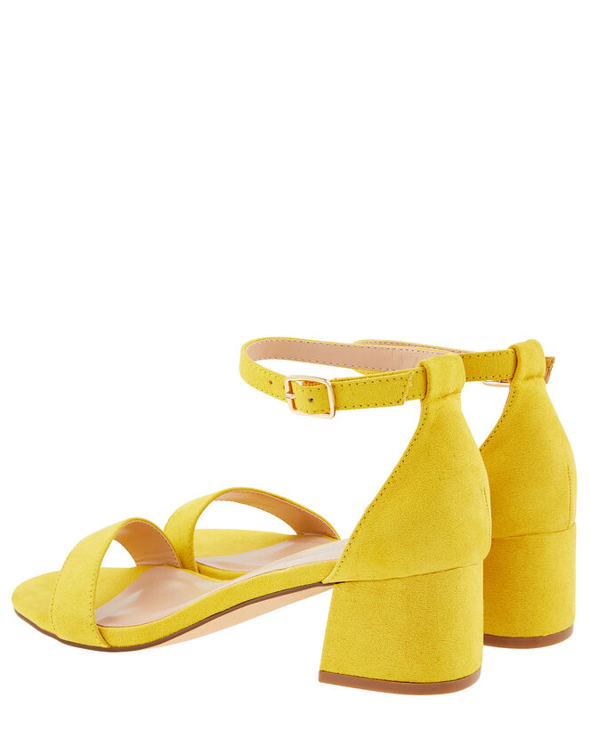 Block Heel Sandals, Yellow (YELLOW), large