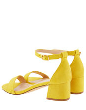 Block Heel Sandals, Yellow (YELLOW), large
