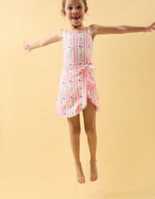 Girls Floral Print Swim Skirt, Multi (BRIGHTS MULTI), large