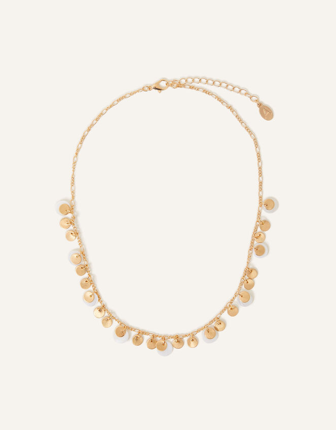 Mother of Pearl Mini Disc Necklace Necklaces Accessorize UK