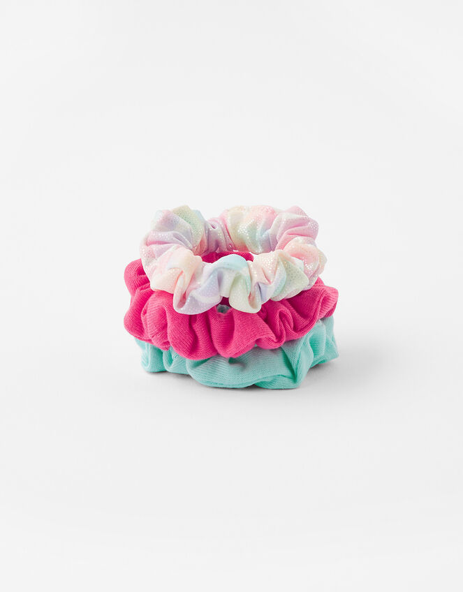 Coloured Hair Scrunchie Set, , large