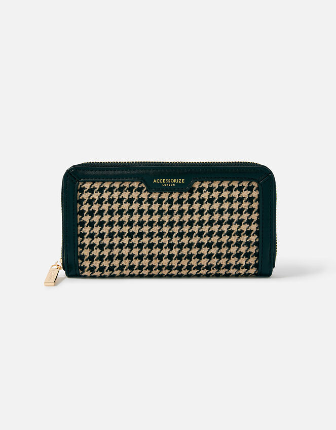 Large Dogtooth Zip Around Purse , , large