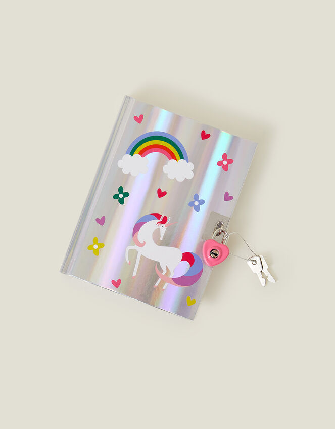 Rainbow Lockable Journal, , large