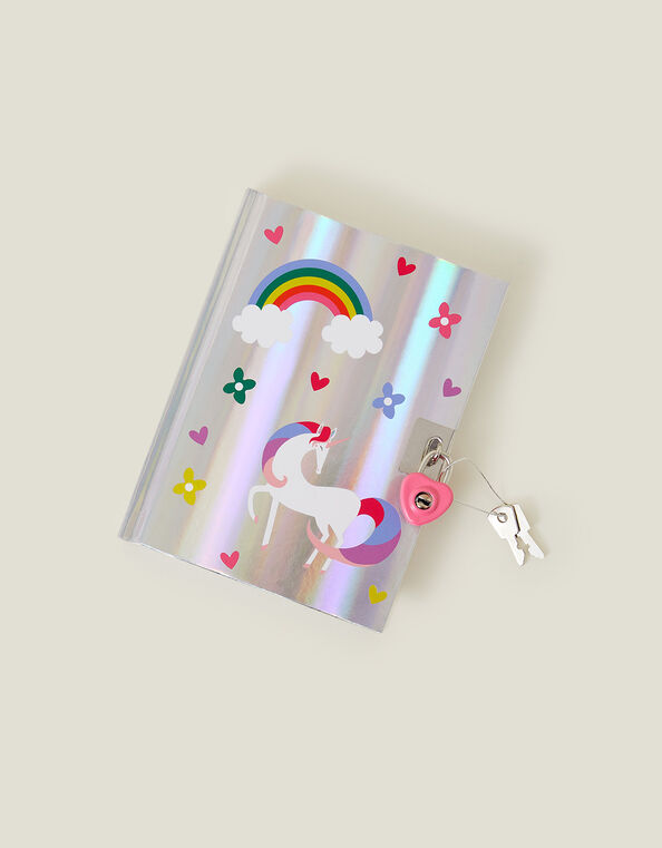 Rainbow Lockable Journal, , large