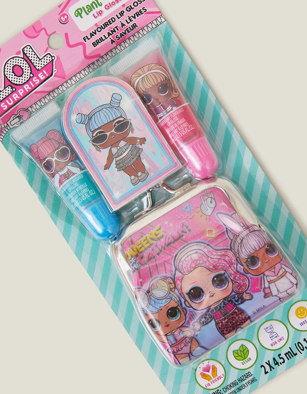 Girls LOL Surprise Lip Gloss and Purse Set