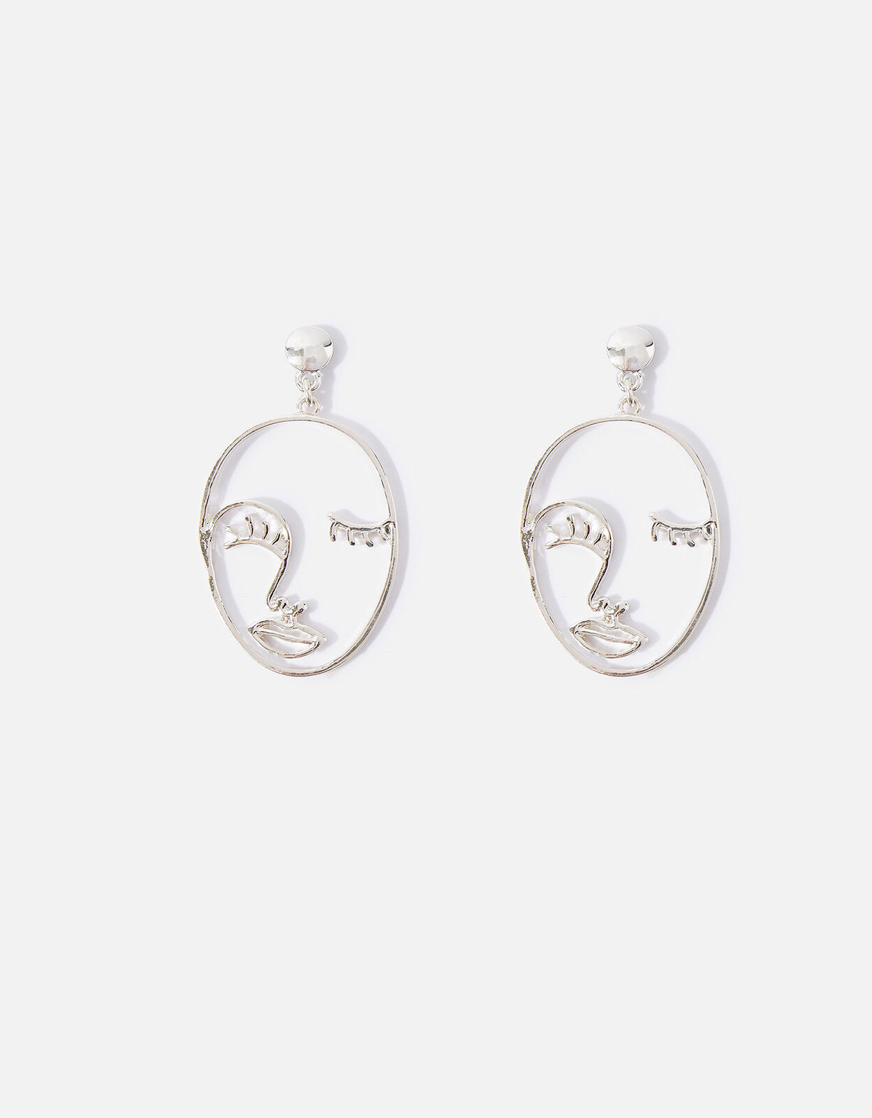 Face clearance earrings silver