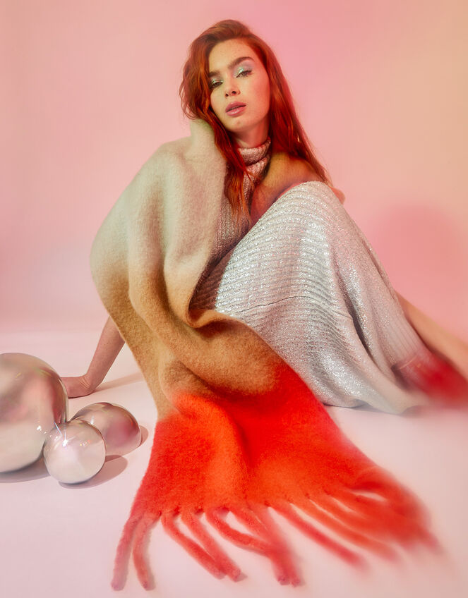 Ombre Super Fluffy Scarf, , large