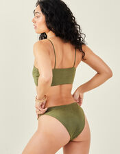 Shimmer Bikini Bottoms, Green (KHAKI), large