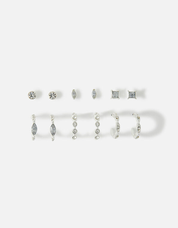 Crystal Hoop and Stud Set 6 Pack, , large