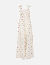 Bandeau Spot Maxi Dress, Ivory (IVORY), large