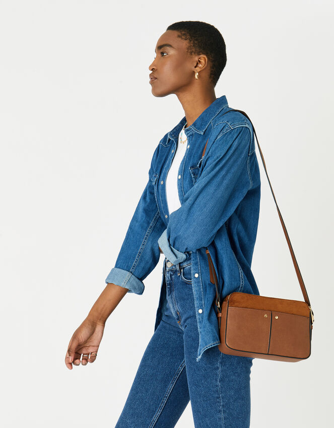 Charlotte Cross-Body Bag, Tan (TAN), large