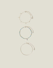 3-Pack Mix Bead Anklets, , large