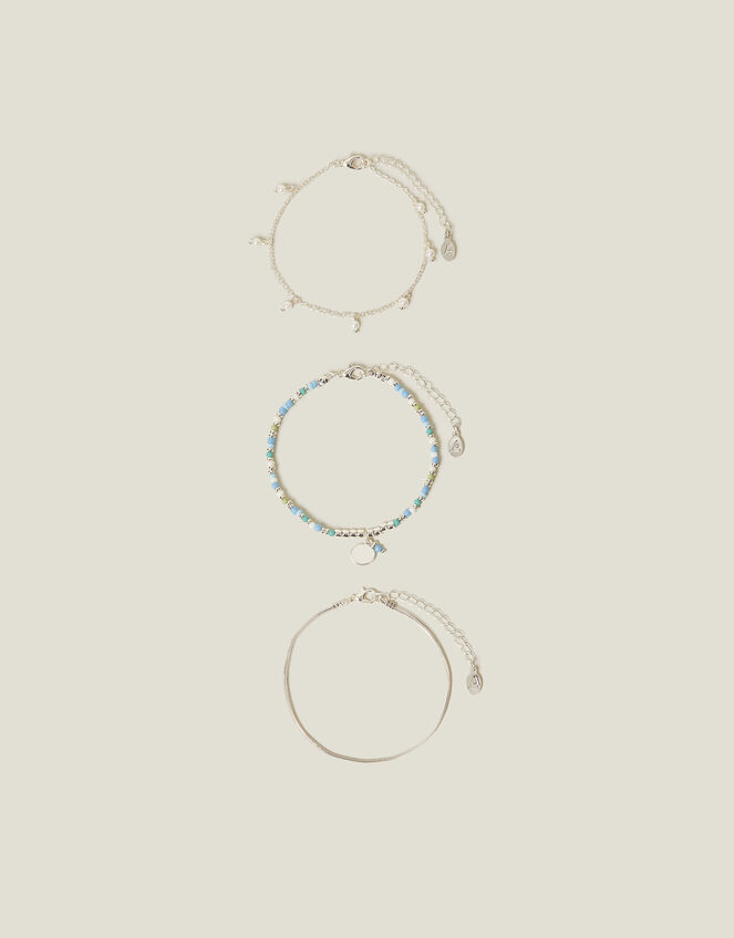 3-Pack Mix Bead Anklets, , large