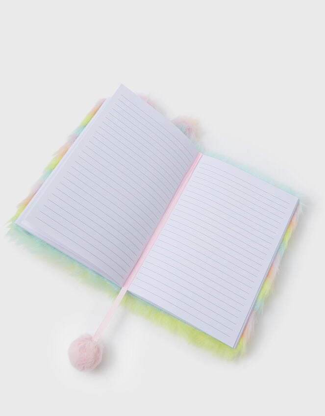 Girls Ombr&eacute; Fluffy Bunny A5 Notebook, , large