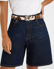 Cow Leather Belt, Multi (DARKS MULTI), large