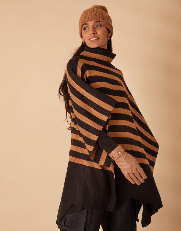 Stripe Knit Leather Winter Set, , large