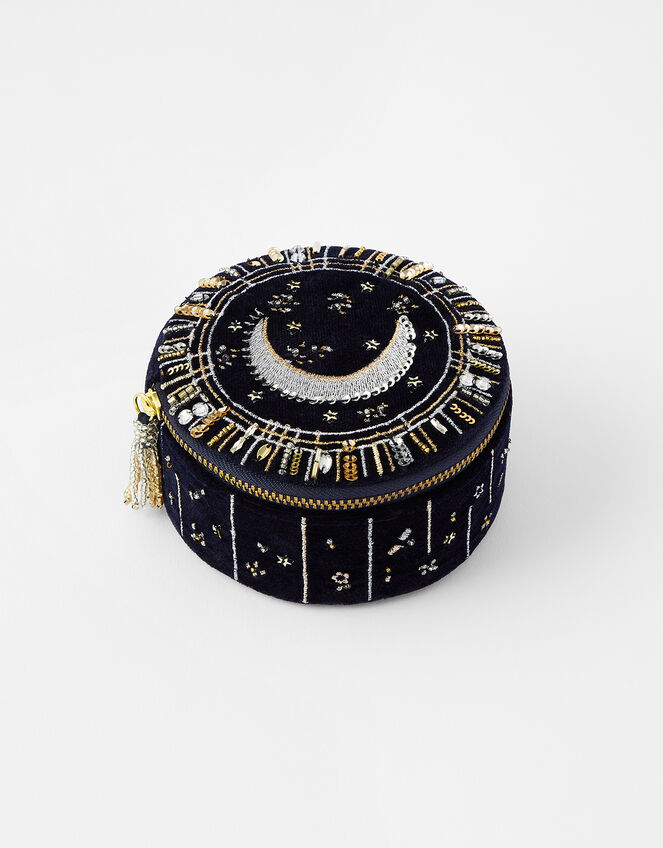 Moon and Star Embellished Jewellery Box, , large