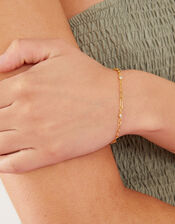 14ct Gold-Plated Sparkle Chain Bracelet, , large