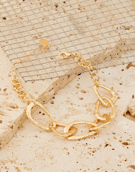 Textured Chain Link Clasp Bracelet, , large