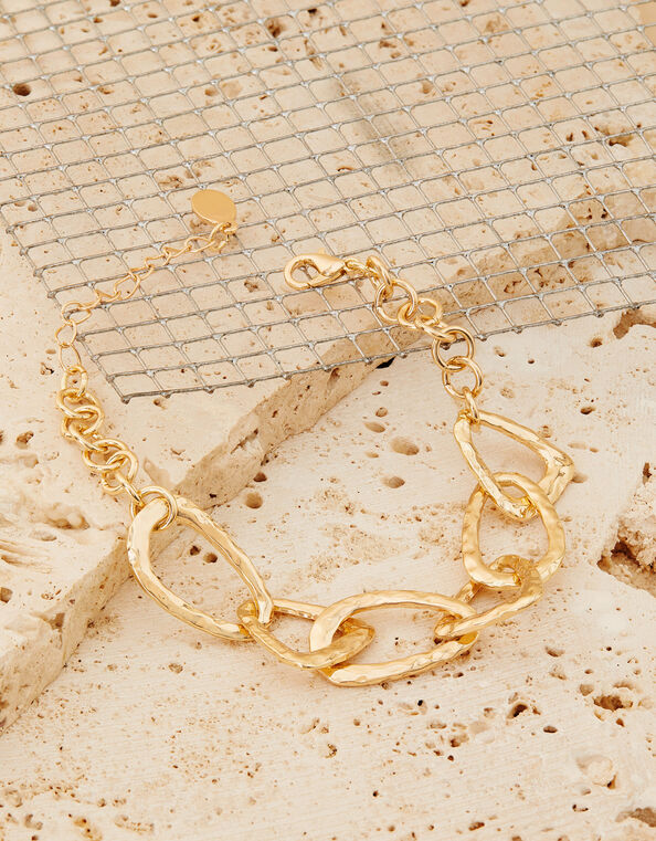 Textured Chain Link Clasp Bracelet, , large
