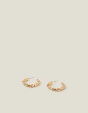 Eclectic Stone Hoop Earrings, , large