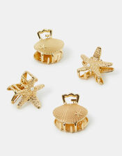 4-Pack Mini Shell Claw Clips, , large