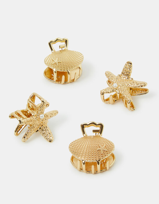 4-Pack Mini Shell Claw Clips, , large