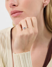 Sterling Silver Cubic Zirconia Engagement Ring, Silver (ST SILVER), large