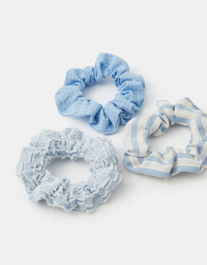 3-Pack Stripe Hair Scrunchies, , large