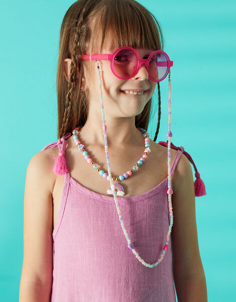 Kids Heart Beaded Sunglasses Chain, , large