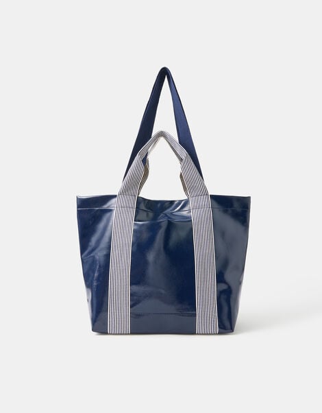Double Strap Patent Shopper Bag, , large
