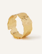 14ct Gold-Plated Molten Ring , Gold (GOLD), large