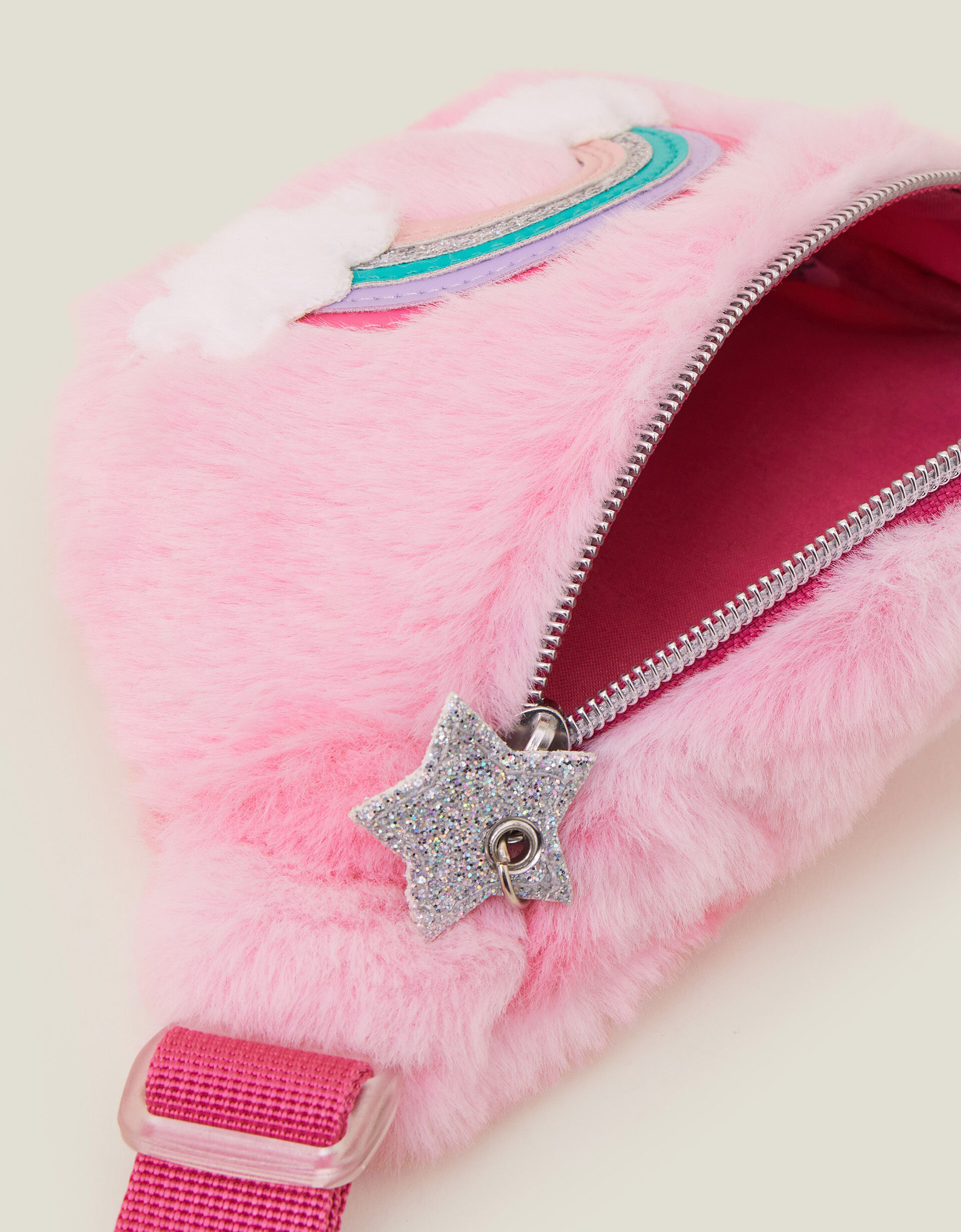 Faux Fur Rainbow Belt Bag
