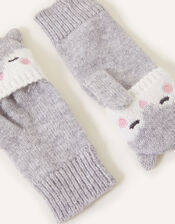Snow Fox Capped Gloves, Grey (GREY), large