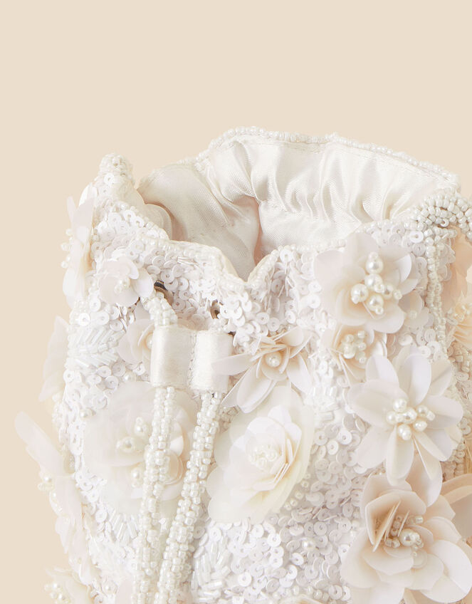 Bridal Flower Embellished Bag, , large