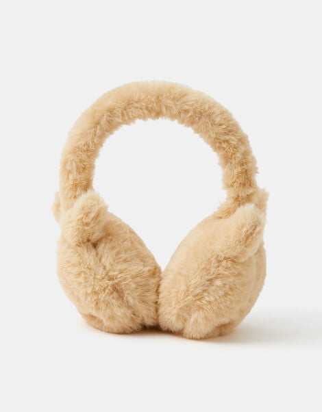Girls Fluffy Cat Earmuffs, , large