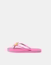 Orchid Flower Flip Flops, Pink (PINK), large