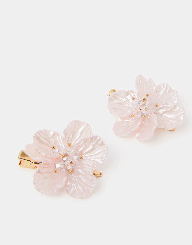2-Pack Girls Blossom Flower Hair Clips, , large