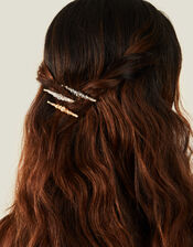 3-Pack Sparkle Bead Hair Slides, , large