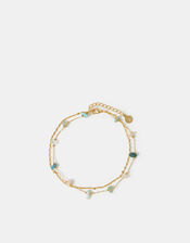 14ct Gold-Plated Semi Precious Anklet, , large