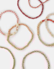 8-Pack Mix Bead Stretch Bracelets, , large