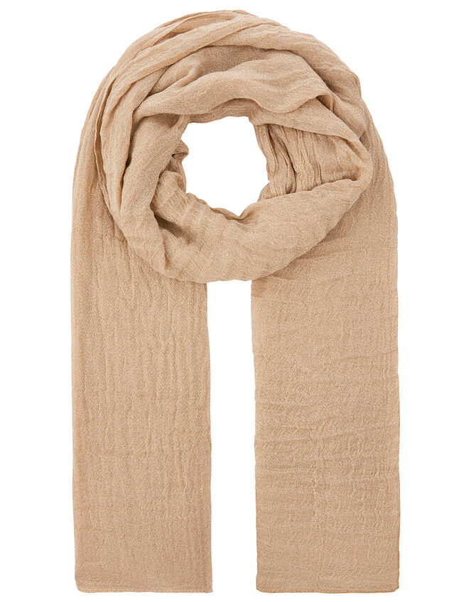 Metallic Lightweight Scarf, Gold (GOLD), large