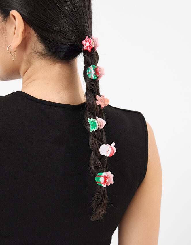 6-Pack Mini Christmas Claw Clips, , large