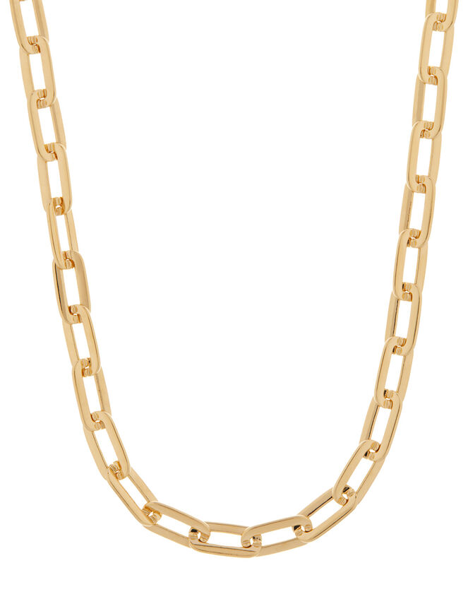 Gold-Plated Large Link Chain Necklace, , large
