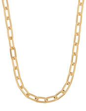 Gold-Plated Large Link Chain Necklace, , large