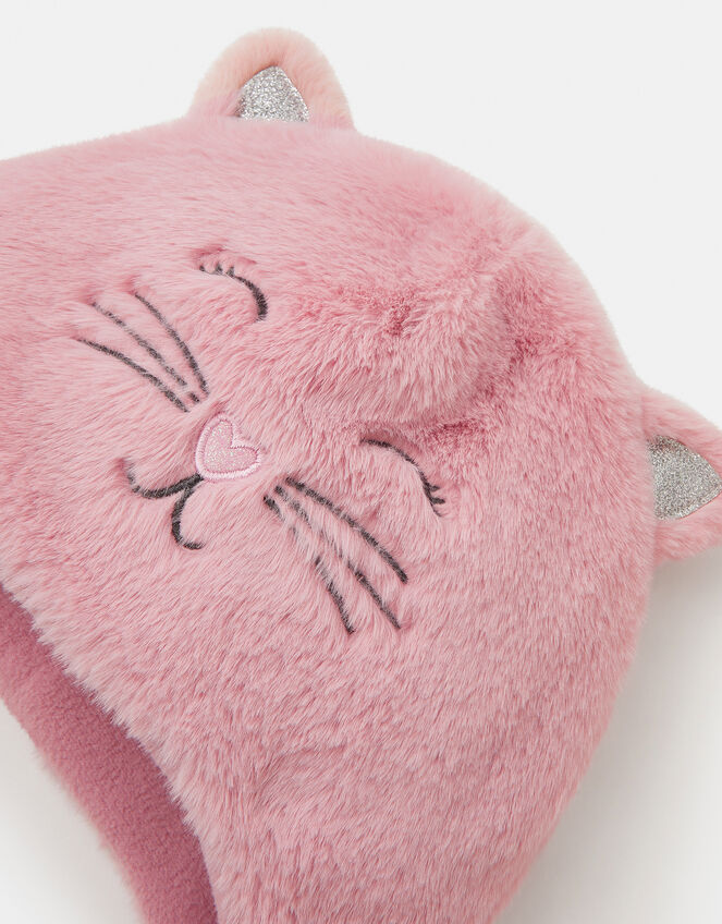 Girls Fluffy Faux Fur Cat Chullo Hat, Pink (PINK), large