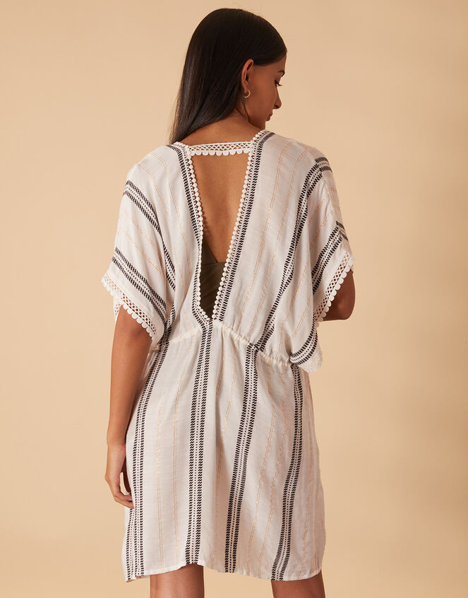 Metallic Stripe Kimono, Gold (GOLD), large