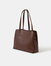 Webbing Strap Shoulder Bag , Brown (CHOCOLATE), large
