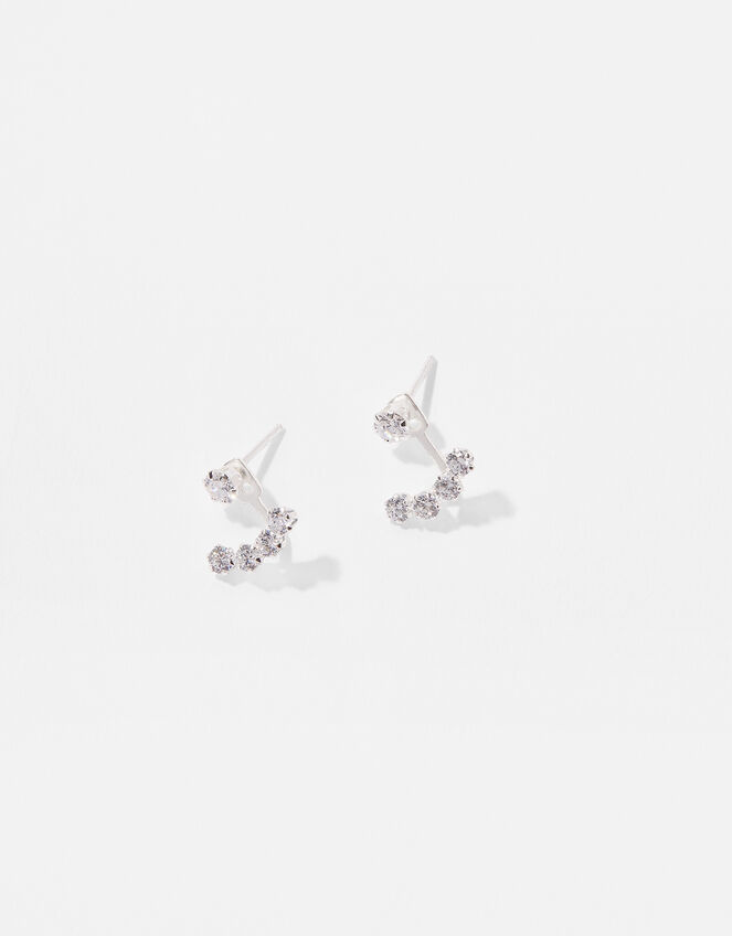 Sterling Silver Sparkle Ear Jackets, , large
